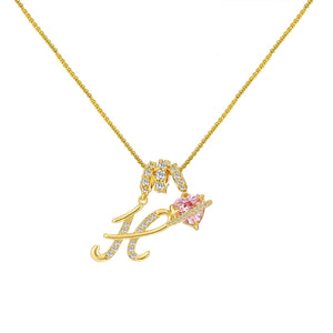 INITIAL NAME NECKLACE - GOLD