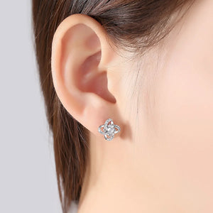 ICED CLOVER EARRINGS - S925