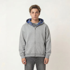 CHEQUERED LINE – ZIP HOODIE