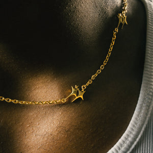 Chaîne double stars Dorée