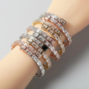 EMERALD CUT BANGLE - GOLD