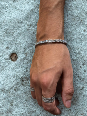 SQUARE CUT BRACELET - SILVER