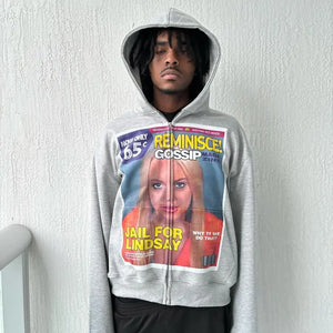 "Gossip" Zip-Up