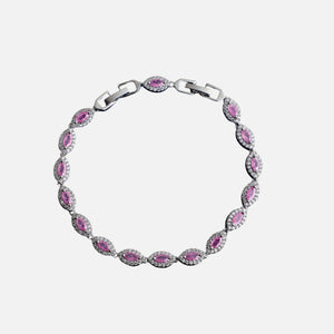 PINK ANGEL EYES BRACELET - SILVER
