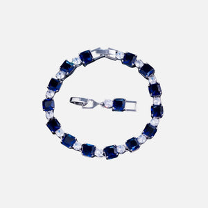 BLUE CUBE BRACELET - SILVER