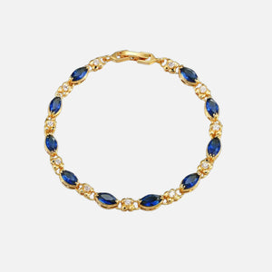 BLUE ROSE BRACELET - GOLD
