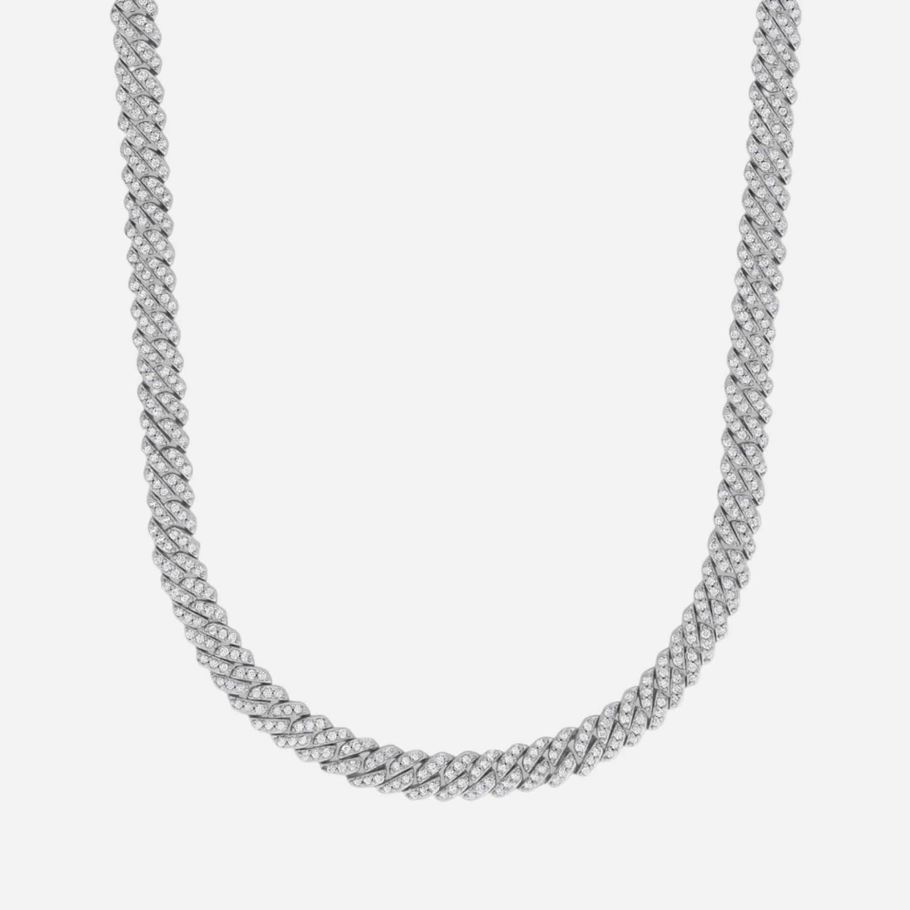 ICED CUBAN CHAIN - 6MM - SILVER