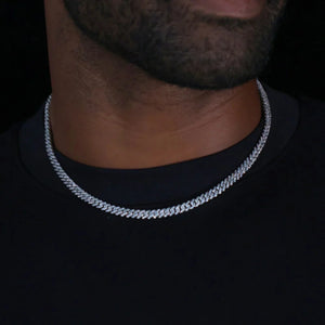 ICED CUBAN CHAIN - 6MM - SILVER