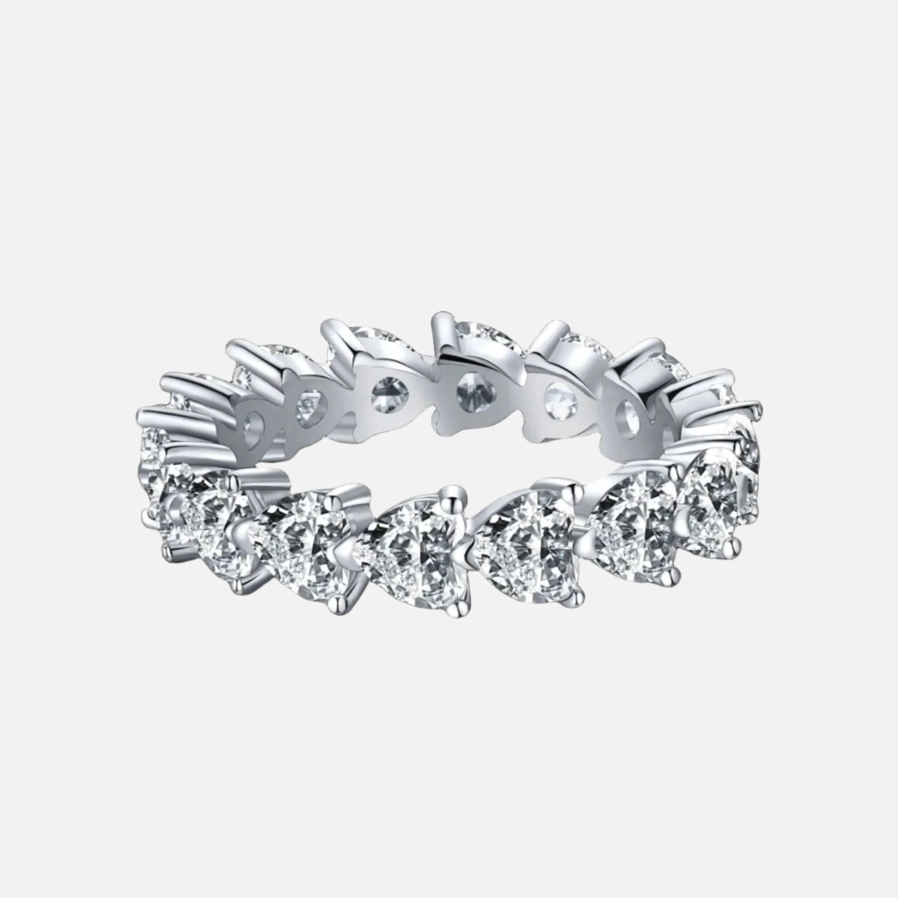 HEART CUT RING - SILVER