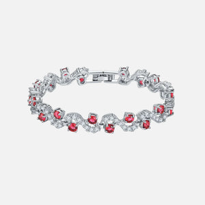 RED ARCTIC WAVE BRACELET - SILVER
