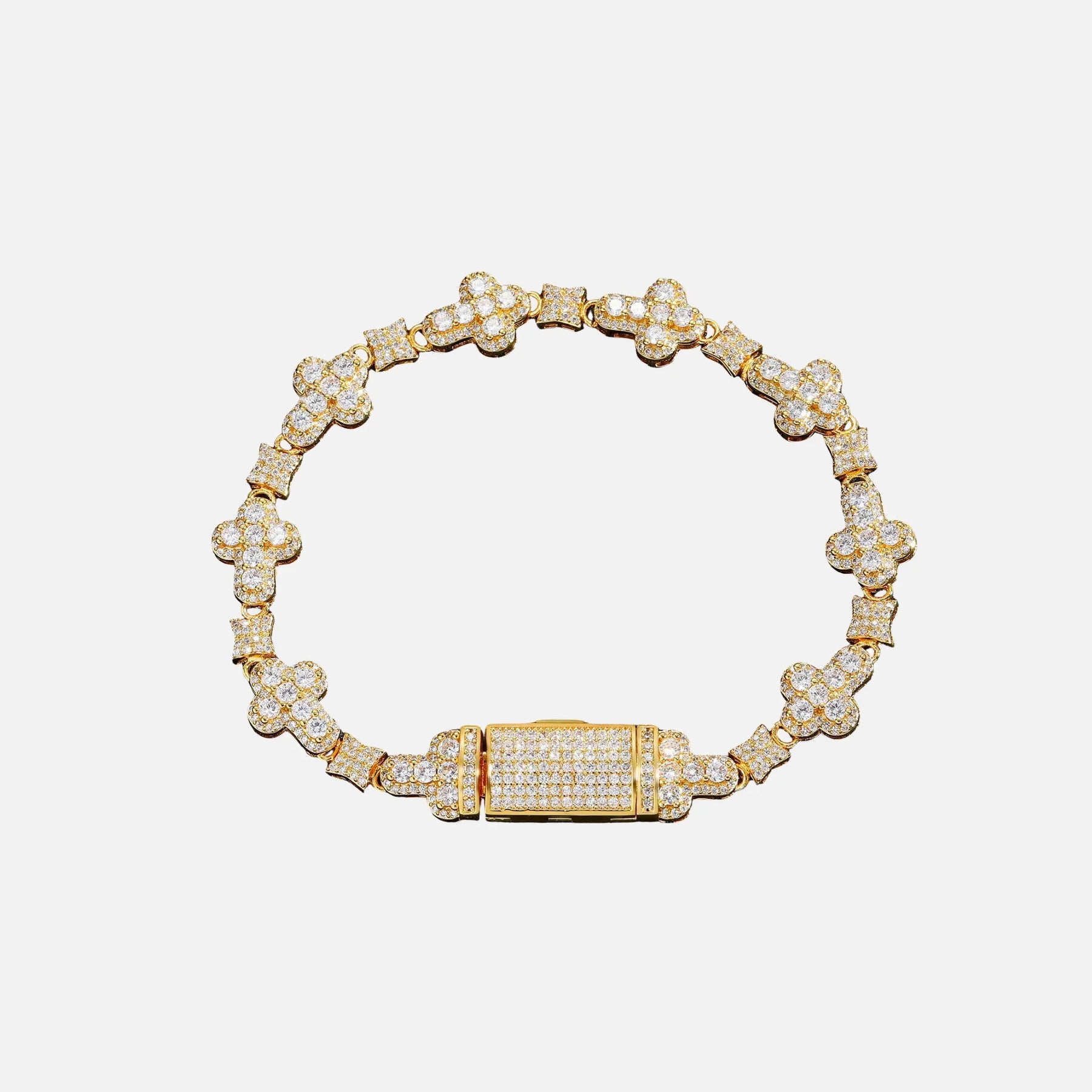 CLOVER CRYSTAL BRACELET - GOLD