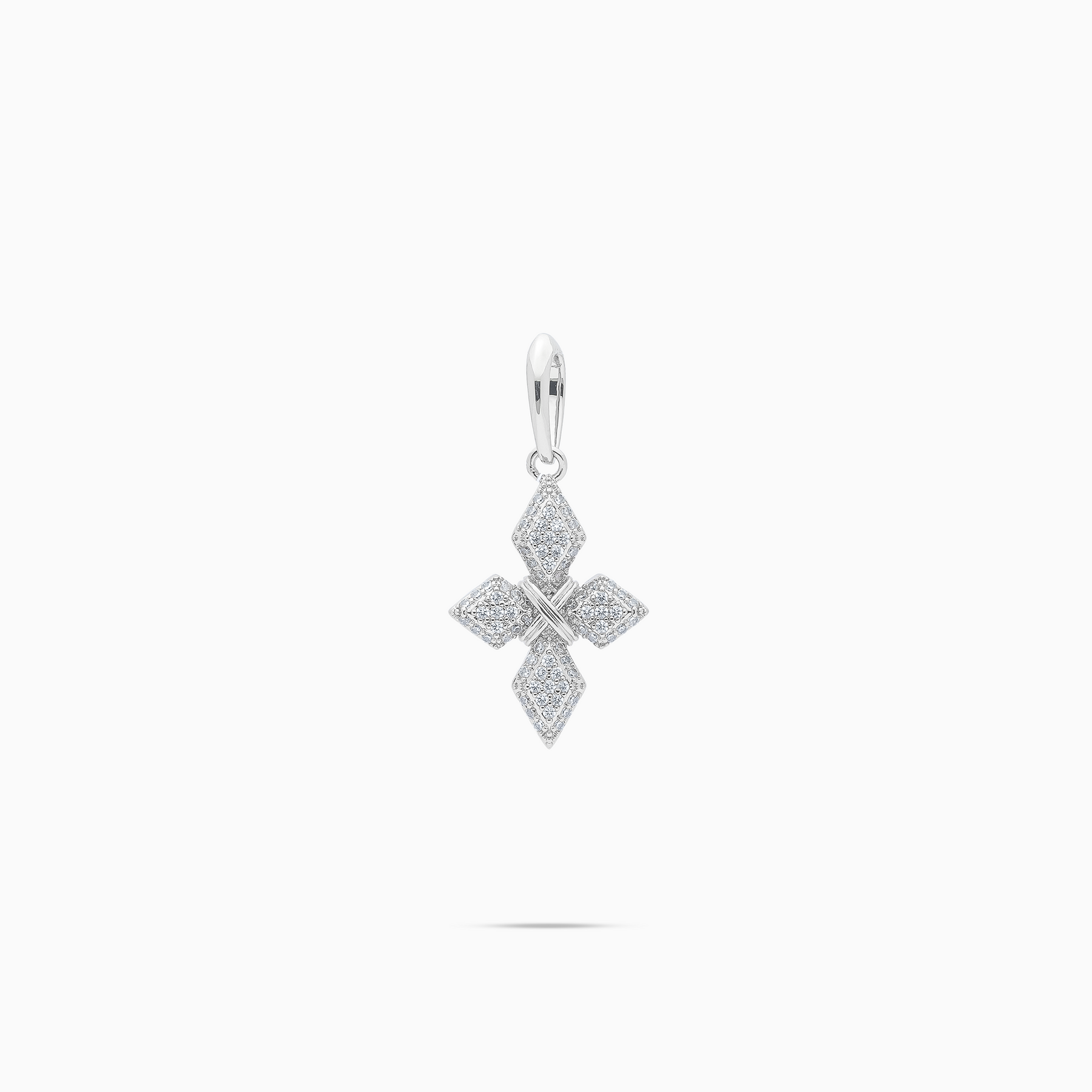 Pendentif Iced Crossed Star - Argenté