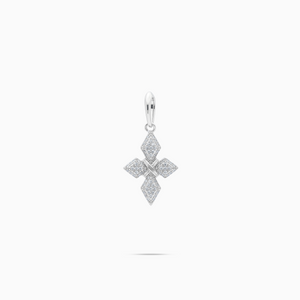 Pendentif Iced Crossed Star - Argenté