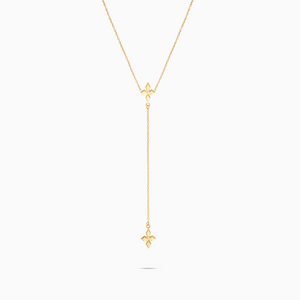 Chaîne Double Crossed Star - Doré