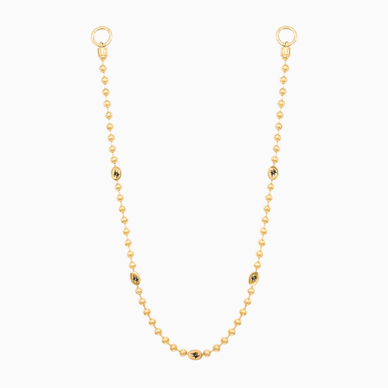 Wallet Chain Bead link Signature Dorée
