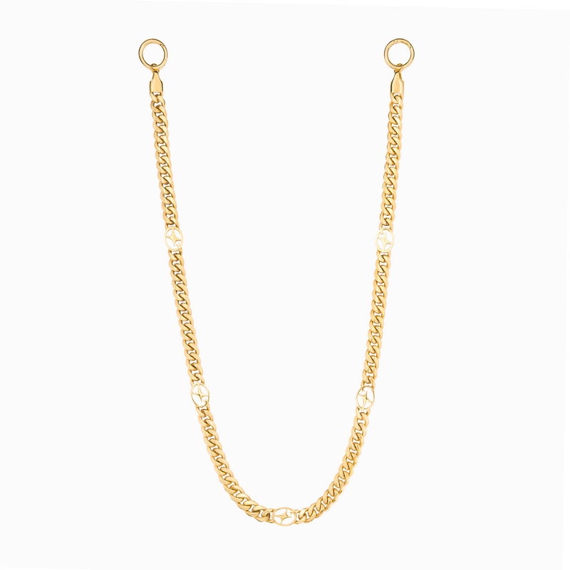 Wallet Chain Cuban link Signature 8 mm Dorée