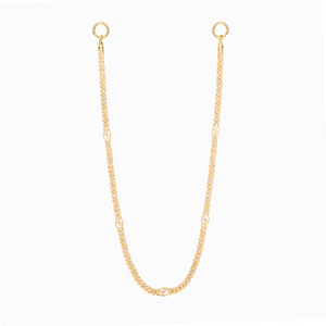 Wallet Chain Iced Cuban link Signature 5 mm Dorée