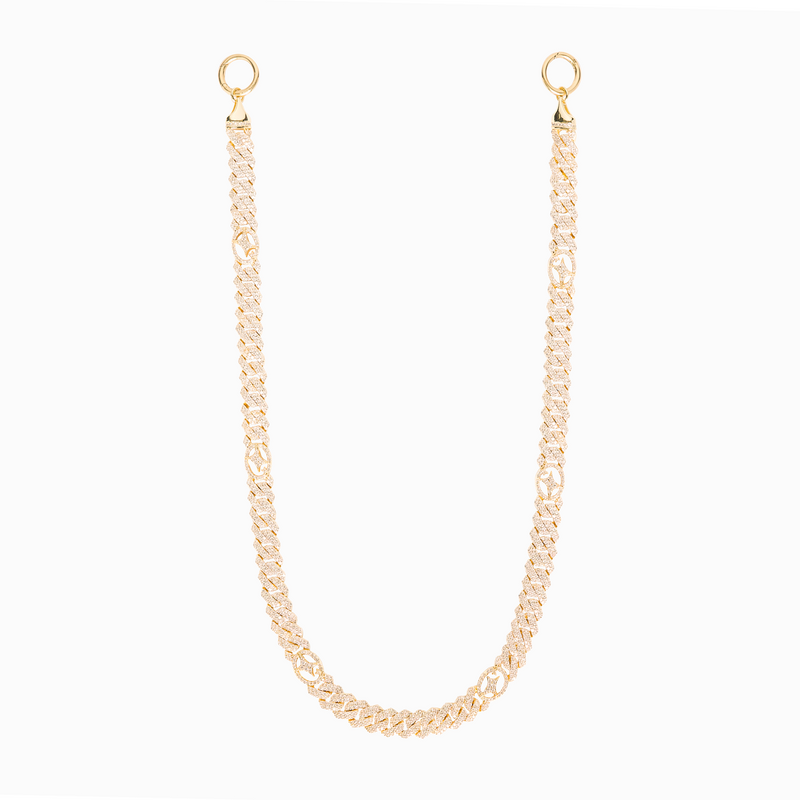 Wallet Chain Prong link Signature 10 mm Dorée