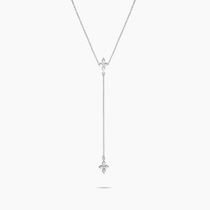 Chaîne Double Crossed Star - Argenté